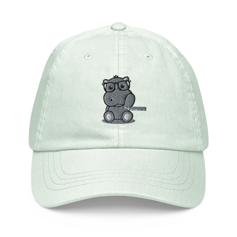 Hippo Moo-Deng Pastel Baseball Hat | Trendy Summer Cap for Kids & Adults