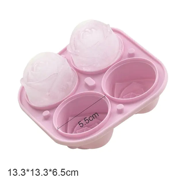 Valentine Rose Ice Mold Flower Shaped Cubes Ice Creation