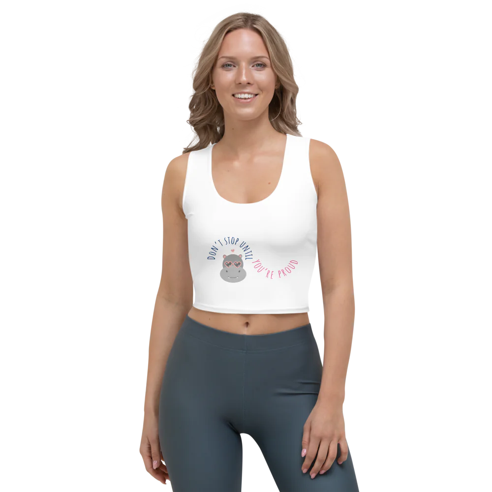 Stylish All-Over Print Crop Top by Hippo Moo-Deng – Perfect for Everyday Wear