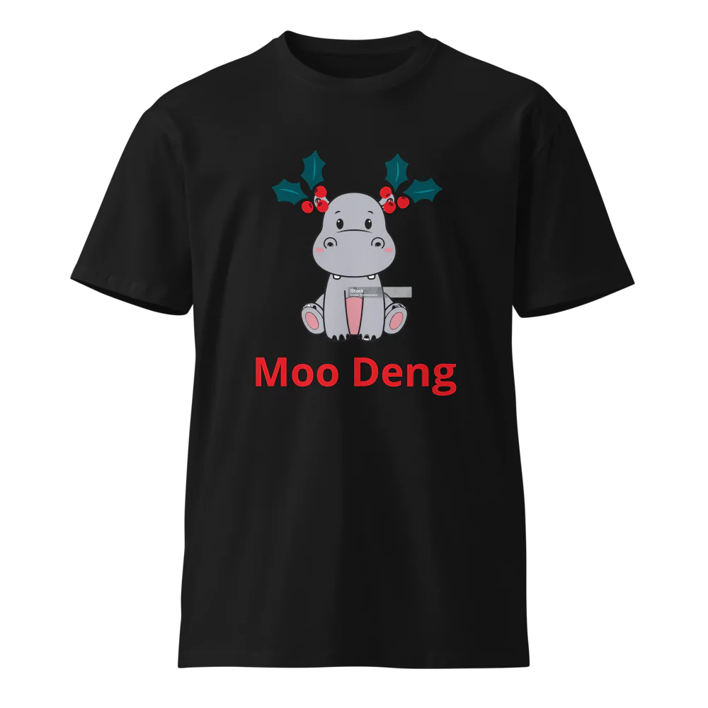 Hippo Moo-Deng Unisex Premium T-Shirt | Comfortable Everyday Tee for Men & Women