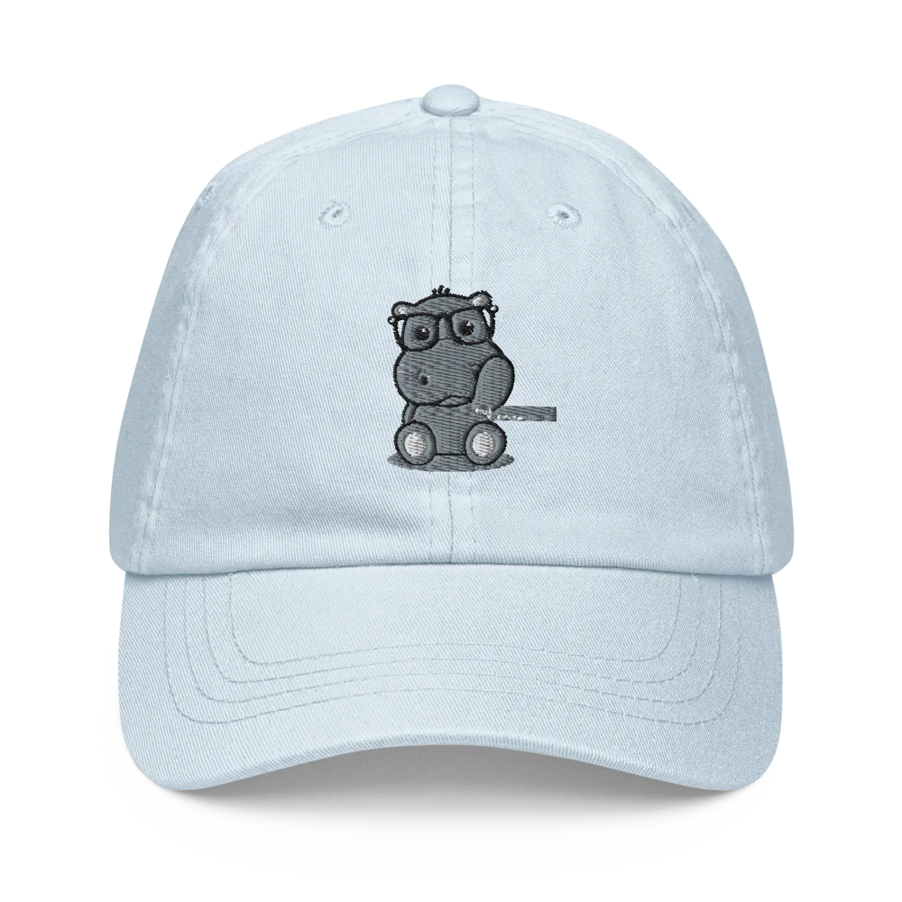 Hippo Moo-Deng Pastel Baseball Hat | Trendy Summer Cap for Kids & Adults