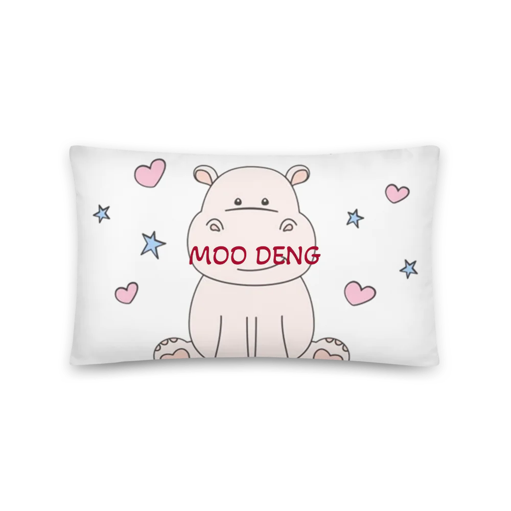 Hippo Moo-Deng All-Over Print Decorative Pillow – Cozy, Stylish Unique