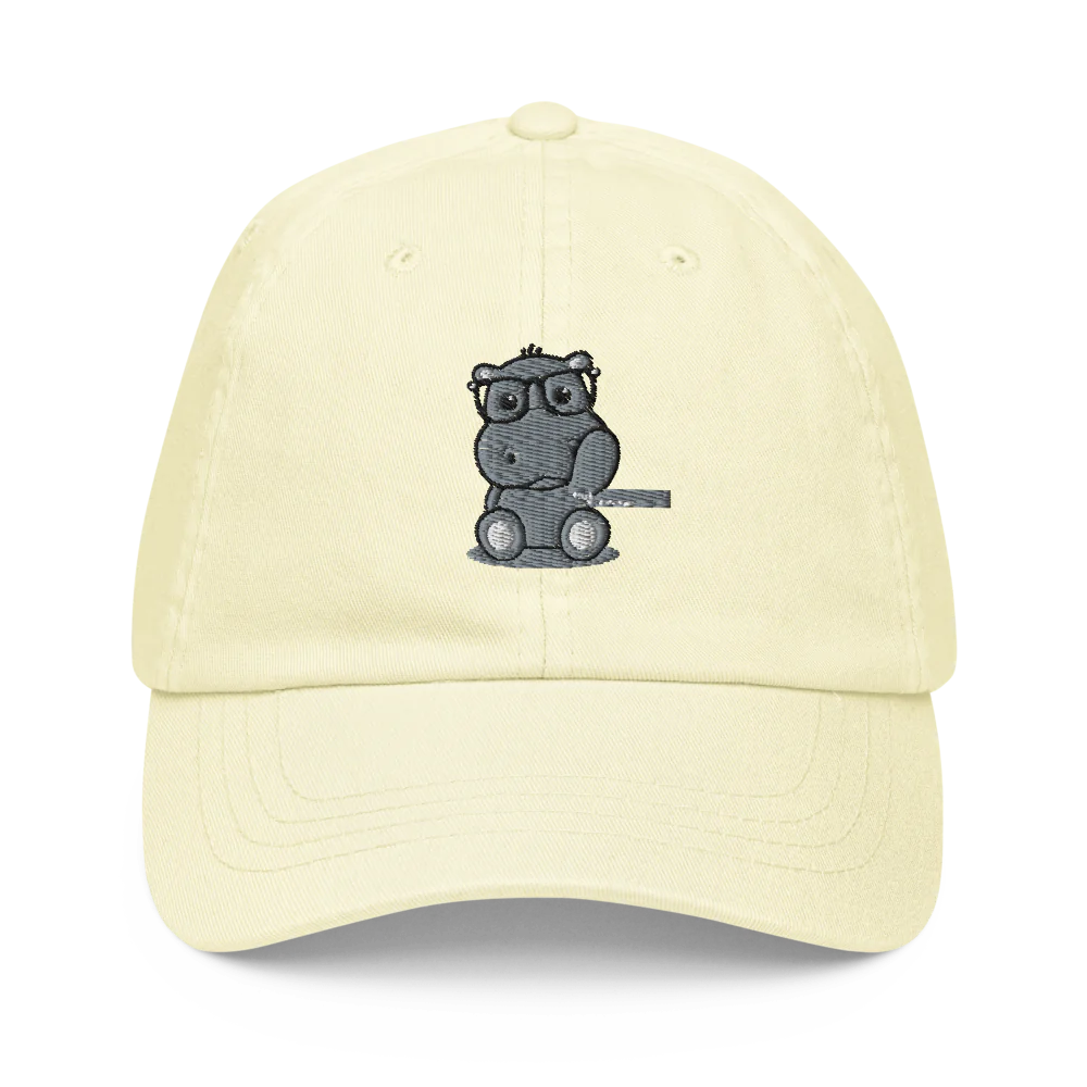 Hippo Moo-Deng Pastel Baseball Hat | Trendy Summer Cap for Kids & Adults