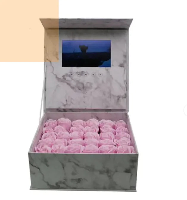 LCD Screen Video Gift Box Rose Flower Box